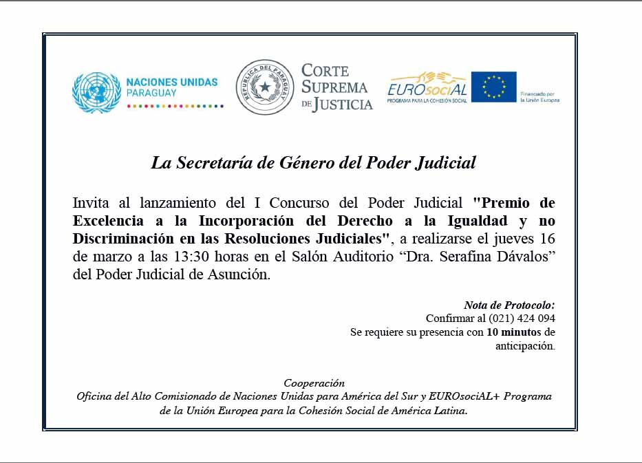 Imagen de Lanzamiento del I Concurso Premio de Excelencia a la incorporación del Derecho a la igualdad y no Discriminación en las Resoluciones Judiciales
